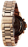 Michael Kors Everest Chronograph Black Dial Rose Gold Steel Strap Watch For Women - MK5875 Authentic Buy Shop Now