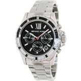 Michael Kors Everest Chronograph Black Dial Silver Steel Strap Watch For Women - MK5753 Authentic Buy Shop Now