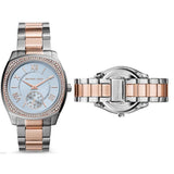 Michael Kors Bryn Quartz Blue Dial Two Tone Steel Strap Watch For Women - MK6136 Authentic Buy Shop Now
