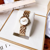 Versace V-Flare Quartz Silver Dial Gold Steel Strap Watch for Women - VEBN00818 Authentic Buy Shop Now