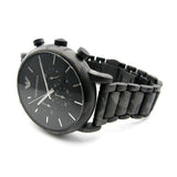 Emporio Armani Luigi Chronograph Black Dial Black Steep Strap Watch For Men - AR11045 Authentic Buy Shop Now