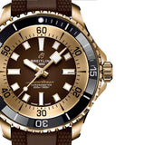 Breitling Superocean Automatic 44 Brown Dial Brown Rubber Strap Watch for Men - N17376201Q1S1 Authentic Buy Shop Now