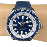 Breitling Superocean Automatic 42mm Blue Dial Blue Rubber Strap Watch for Men - A17375E71C1S1 Authentic Buy Shop Now