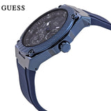 Guess Legacy Blue Dial Blue Rubber Strap Watch for Men - W1049G7 Authentic Buy Shop Now