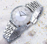 Emporio Armani Gianni T-Bar Quartz Silver Dial Silver Steel Strap Watch For Women - AR11445 Authentic Buy Shop Now