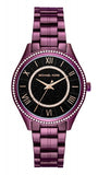 Michael Kors Lauryn Black Dial Purple Steel Strap Watch for Women - MK3724 Authentic Buy Shop Now