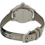 Burberry Classic Stone Silver Dial Horseberry Black Leather Strap Watch for Women - BU10103 Authentic Buy Shop Now