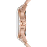 Michael Kors Ritz Analog Crystals Silver Dial Rose Gold Steel Strap Watch for Women - MK6863 Authentic Buy Shop Now
