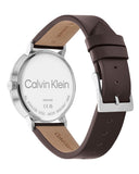 Calvin Klein Posh Silver Dial Brown Leather Strap Watch for Men - K8Q316G6 Authentic Buy Shop Now