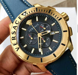 Versace Casual Chronograph Black Dial Black Leather Strap Watch for Men - VERG003-18 Authentic Buy Shop Now
