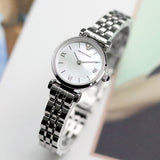 Emporio Armani Gianni White Dial Silver Steel Strap Watch For Women - AR1763 Authentic Buy Shop Now