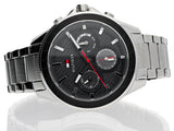 Tommy Hilfiger Aiden Chronograph Grey Dial Silver Steel Strap Watch For Men - 1791857 Authentic Buy Shop Now