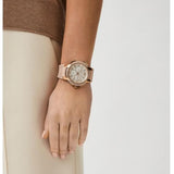 Michael Kors Sidney Multifunction White Dial Pink Silicone Strap Watch For Women - MK7222 Authentic Buy Shop Now