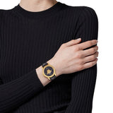 Versace Palazzo Empire Greca Black Dial Black Leather Strap Watch for Women - VEDV00119 Authentic Buy Shop Now