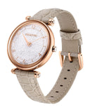 Swarovski Crystalline Wonder Silver Dial Beige Leather Strap Watch for Women - 5656899 Authentic Buy Shop Now