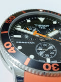 Tissot Seastar 1000 Chronograph Black Dial Orange Rubber Strap Watch For Men - T120.417.17.051.01 Authentic Buy Shop Now