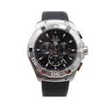 Tag Heuer Aquaracer Chronograph Black Dial Black Rubber Strap Watch for Men - CAY1110.FT6041 Authentic Buy Shop Now