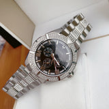 Bulova Crystal Collection Chronograph Black Dial Two Tone Steel Strap Watch for Men - 96C126 Authentic Buy Shop Now