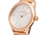 Calvin Klein Minimal White Dial Rose Gold Mesh Bracelet Watch for Women - K3M23626 Authentic Buy Shop Now