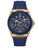 Guess Legacy Chronograph Blue Dial Blue Rubber Strap Watch For Men - W1049G9 Authentic Buy Shop Now