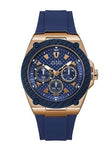 Guess Legacy Blue Dial Blue Silicone Strap Watch For Men - W1049G2 Authentic Buy Shop Now