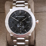 Burberry The City Black Dial Silver Steel Strap Watch for Men - BU9901 Authentic Buy Shop Now