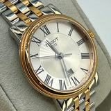 Tissot T Classic Carson Lady Premium Silver Dial Two Tone Steel Strap Watch For Women - T122.210.22.033.00 Authentic Buy Shop Now