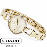 Coach Park Diamonds Gold Dial Gold Steel Strap Watch for Women - 14503171 Authentic Buy Shop Now