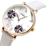 Fossil Jacqueline Mother of Pearl Dial Grey Leather Strap Watch for Women - ES4672 Authentic Buy Shop Now