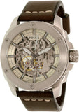 Fossil Modern Machine Automatic Skeleton White Dial Brown Leather Strap Watch for Women - ME3083 Authentic Buy Shop Now