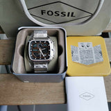 Fossil Retro Analog-Digital Black Dial Silver Steel Strap Watch for Men - FS5890 Authentic Buy Shop Now