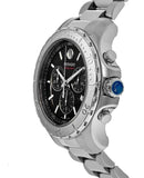 Movado Series 800 Chronograph Black Dial Silver Steel Strap Watch For Men - 2600110 Authentic Buy Shop Now