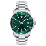 Movado Series 800 Green Dial Silver Steel Strap Watch For Men - 2600136 Authentic Buy Shop Now