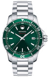 Movado Series 800 Green Dial Silver Steel Strap Watch For Men - 2600136 Authentic Buy Shop Now