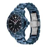 Movado Series 800 Black Dial Blue Ion Plated Steel Strap Watch for Men - 2600139 Authentic Buy Shop Now