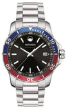 Movado Series 800 Pepsi Black Dial Silver Steel Strap Watch for Men - 2600152 Authentic Buy Shop Now
