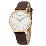 Tissot Everytime Gent Silver Dial Brown Leather Strap Watch for Men - T143.410.36.011.00 Authentic Buy Shop Now