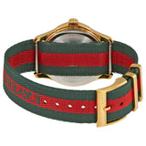 Gucci Le Marche des Merveilles Green & Red Dial Green & Red NATO Strap Unisex Watch - YA126487 Authentic Buy Shop Now