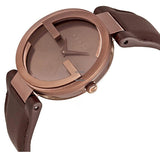 Gucci Interlocking Brown Dial Brown Leather Strap Watch For Women - YA133309 Authentic Buy Shop Now