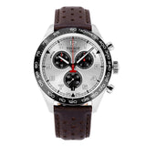 Tissot T Sport PRS 516 Chronograph Silver Dial Brown Leather Strap Watch for Men - T131.617.16.032.00 Authentic Buy Shop Now