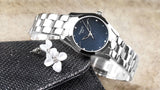 Tissot T Wave II Blue Dial Silver Steel Strap Watch For Women - T112.210.11.046.00 Authentic Buy Shop Now