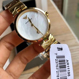 Emporio Armani Arianna Mother of Pearl Dial Gold Steel Strap Watch For Women - AR11198 Authentic Buy Shop Now