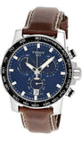Tissot Supersport Chrono Blue Dial Brown Leather Strap Watch For Men - T125.617.16.041.00 Authentic Buy Shop Now