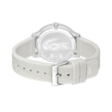 Lacoste 12.12 Move Silver Dial White Silicone Strap Watch for Men - 2011240 Authentic Buy Shop Now