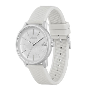 Lacoste 12.12 Move Silver Dial White Silicone Strap Watch for Men - 2011240 Authentic Buy Shop Now