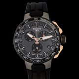 Tissot T Race Cycling Chronograph Black Dial Black Rubber Strap Watch For Men - T111.417.37.441.07 Authentic Buy Shop Now