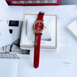 Versace V-Motif Red Dial Red Leather Strap Watch for Women - VERE00418 Authentic Buy Shop Now