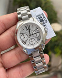 Michael Kors Bradshaw Chronograph Silver Dial Silver Steel Strap Watch for Women - MK6174 Authentic Buy Shop Now