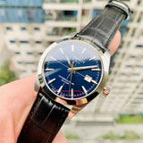 Tissot Gentleman Powermatic 80 Silicium Blue Dial Black Leather Strap Watch For Men - T127.407.16.041.01 Authentic Buy Shop Now
