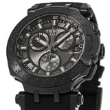 Tissot T Race Chronograph Anthracite Black Dial Black Silicone Strap Watch For Men - T115.417.37.061.03 Authentic Buy Shop Now